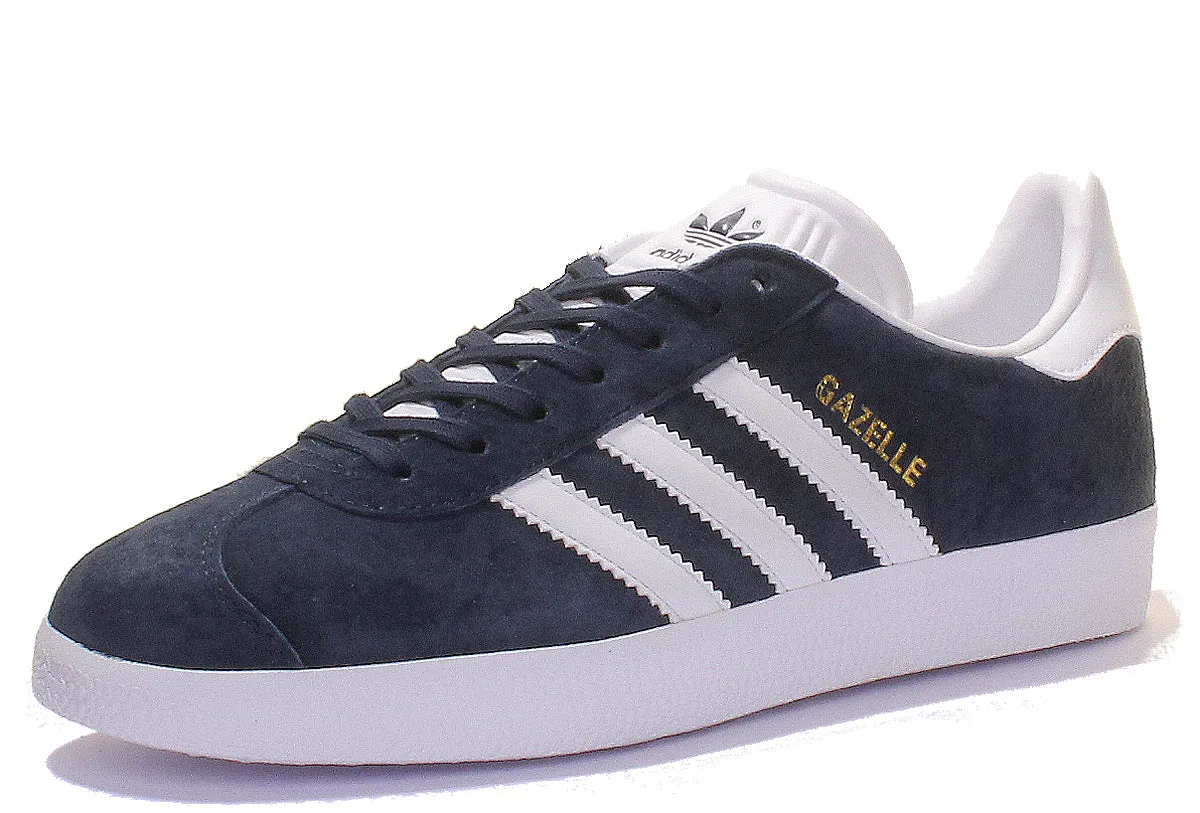 Adidas Gazelle Suede Leather Trainers In Navy White