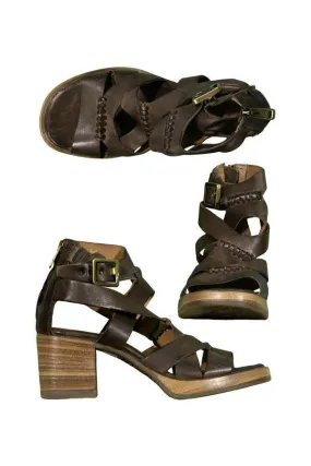 AS98 Criss Cross Strap Platform Ankle Sandal