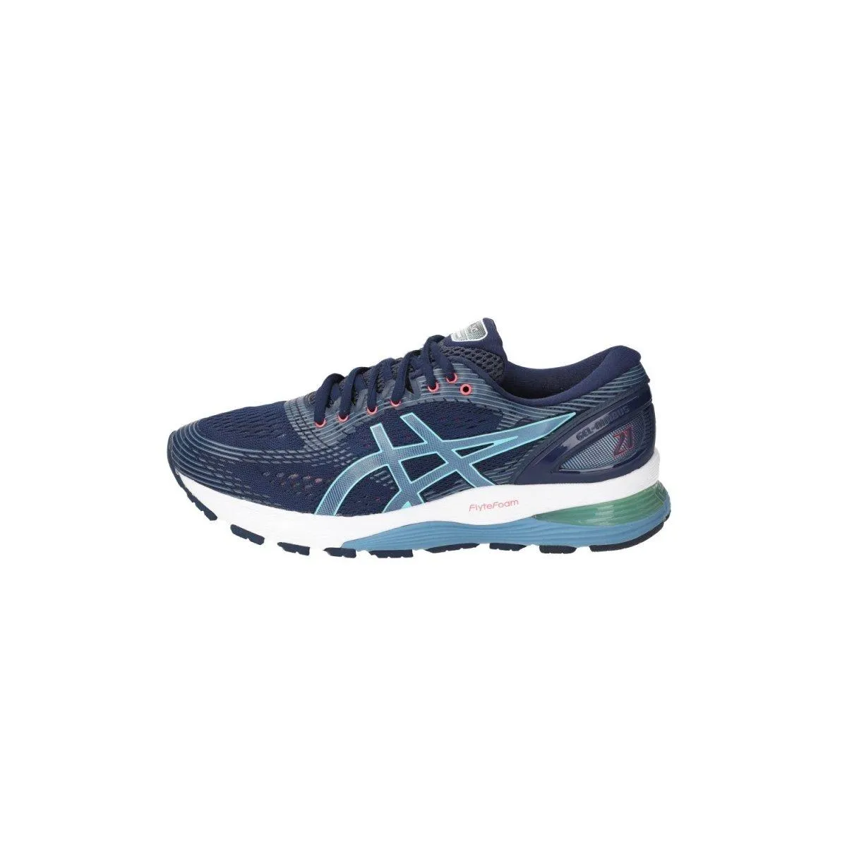 Asics Gelnimbus 21 Running Sport Shoes Fabric Blue Colour For Women