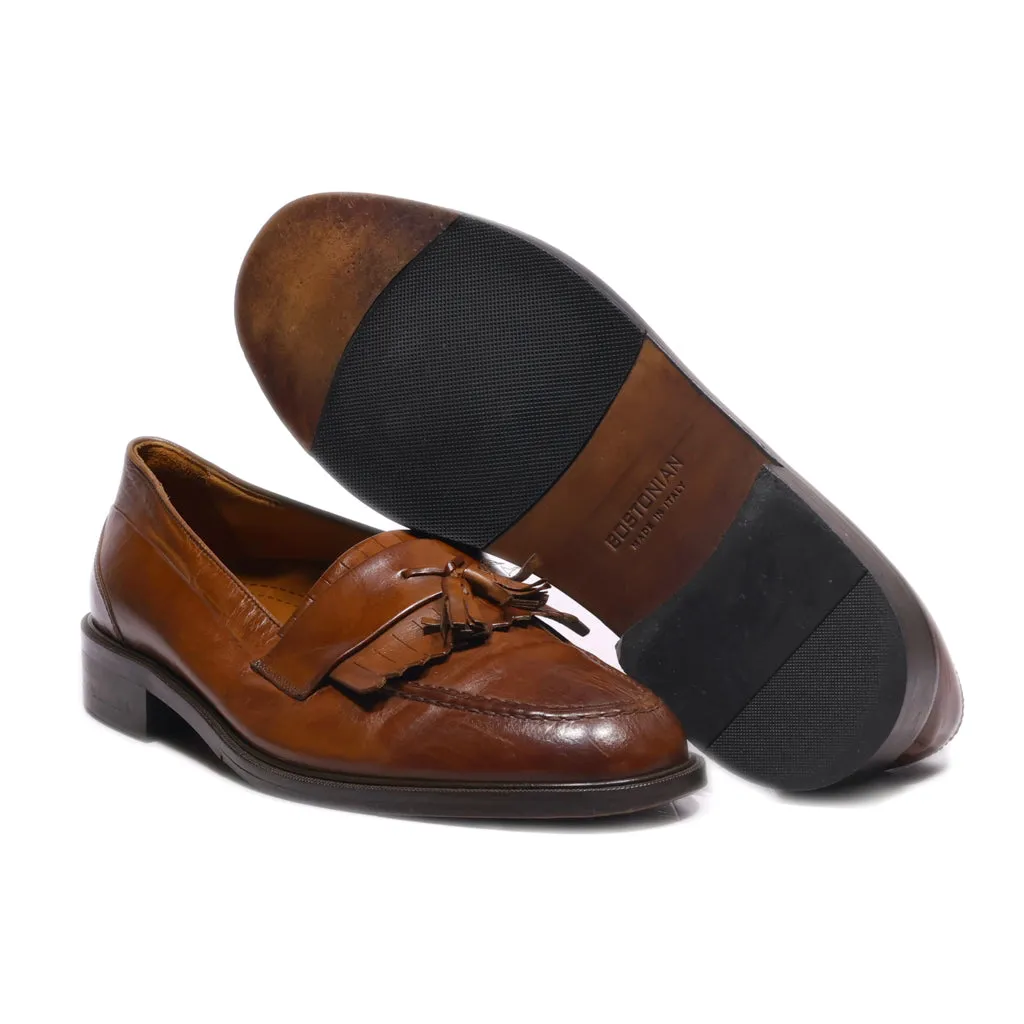 Bostonian Formal Slip Ons Leather Brown Colour For Men