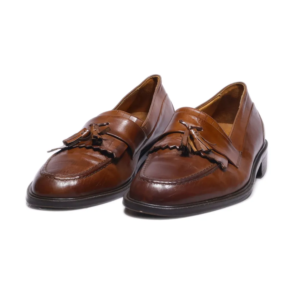 Bostonian Formal Slip Ons Leather Brown Colour For Men