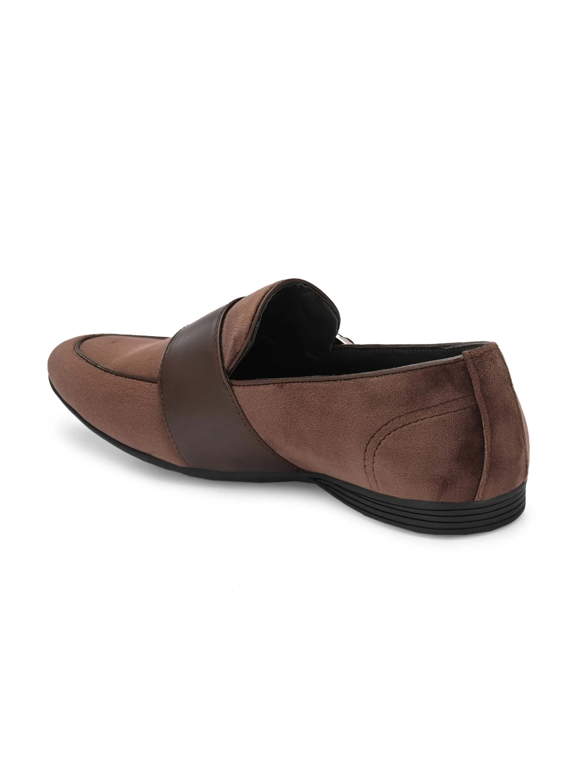 Brown Double Monk Leather Loafers