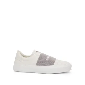 City Sport Elastic Band Sneakers in White/Grey