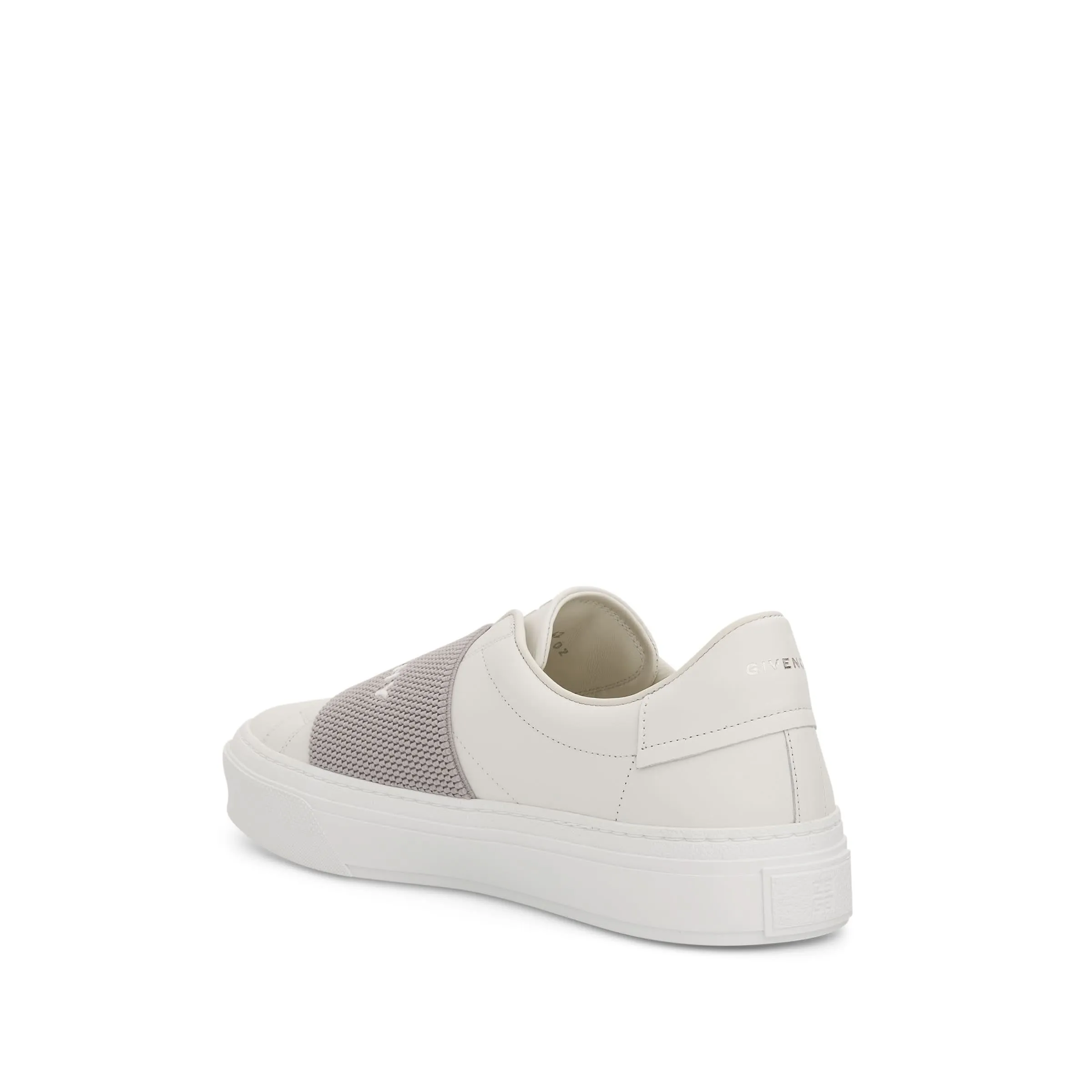 City Sport Elastic Band Sneakers in White/Grey