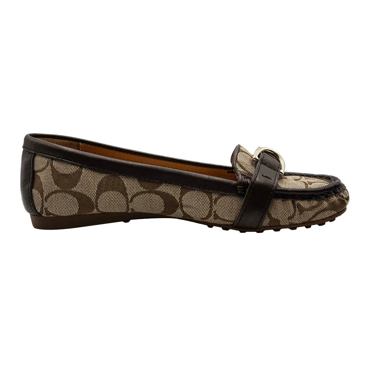 Coach Flores Casual Loafers Fabric Brown Colour For Women