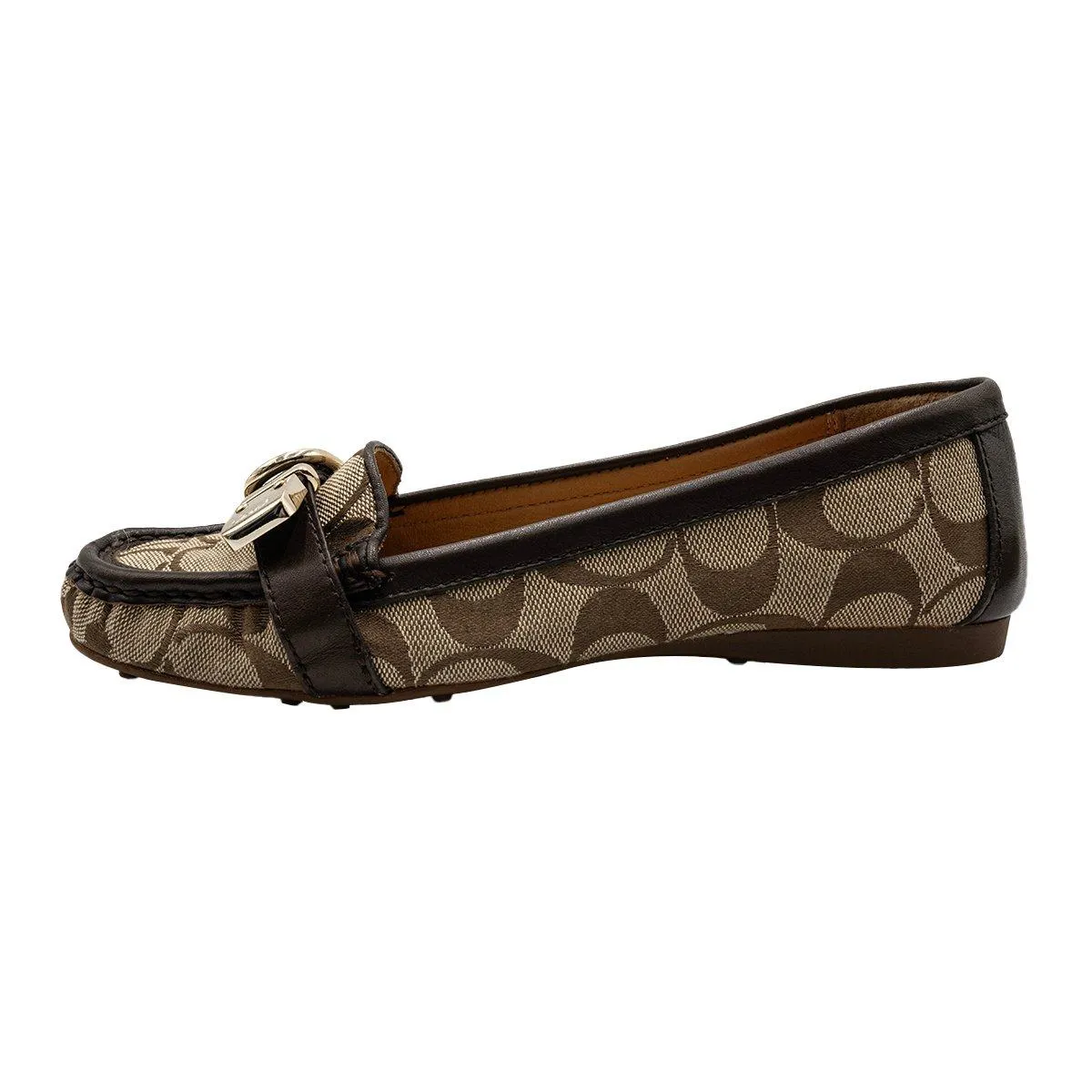 Coach Flores Casual Loafers Fabric Brown Colour For Women