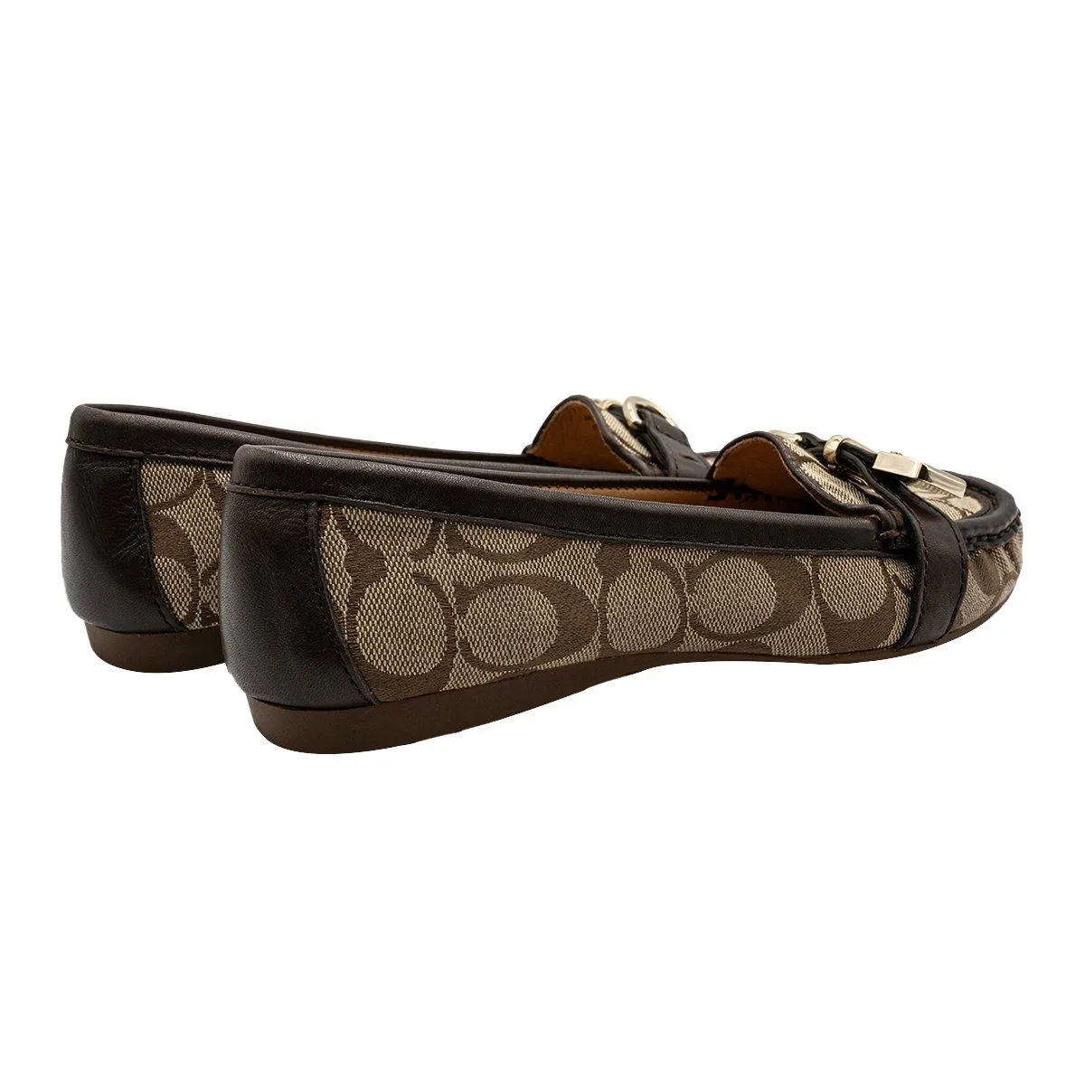 Coach Flores Casual Loafers Fabric Brown Colour For Women