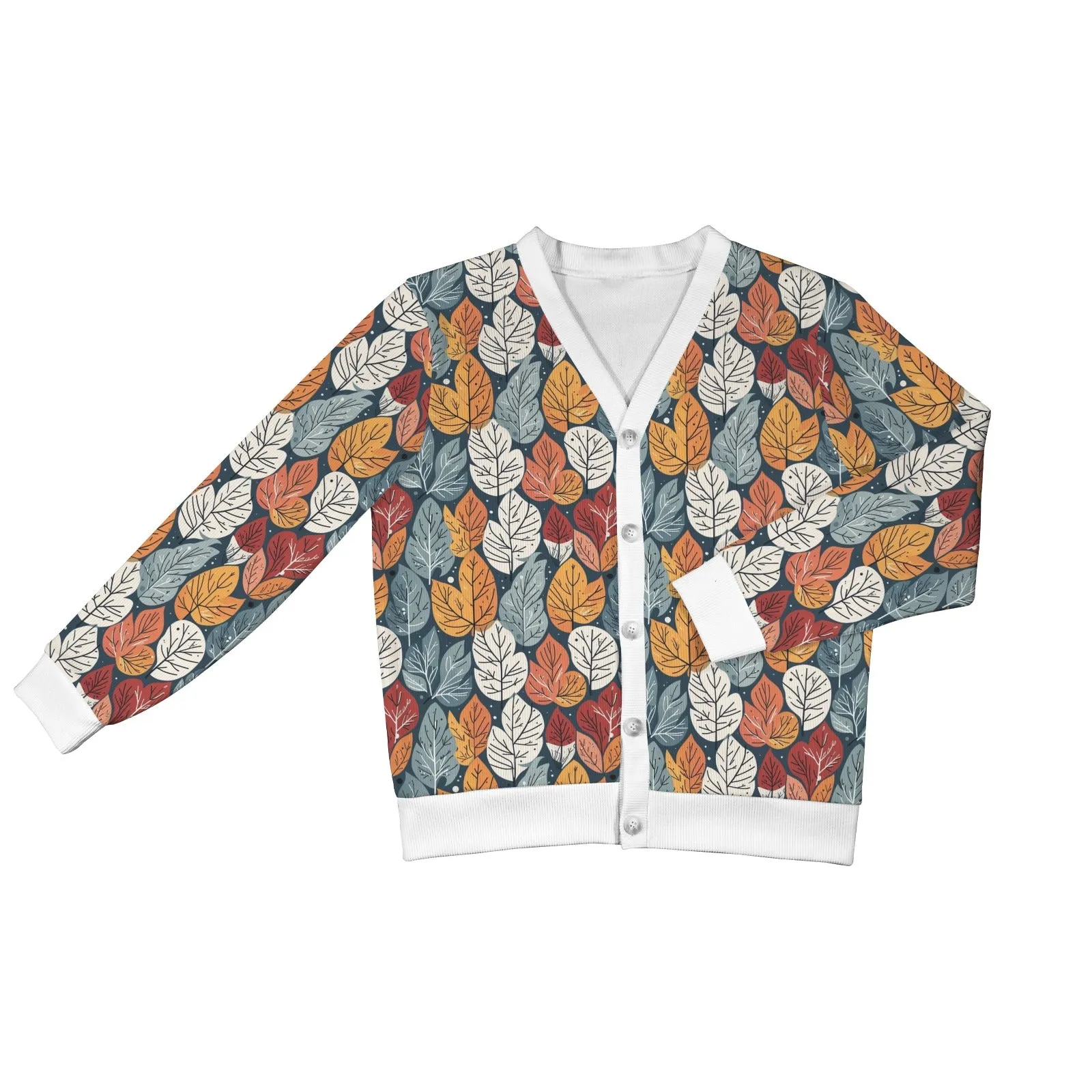 Fall into Winter Women's Cardigan Button Sweater Custom Women's Cardigan (Model H73)