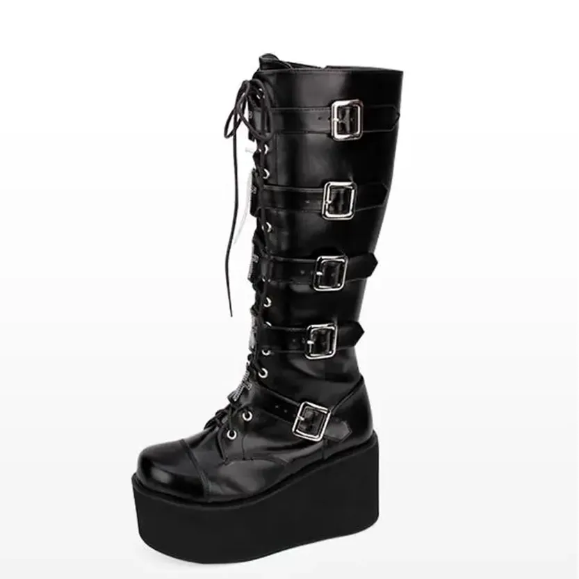 Funki Buys | Boots | Women's Gothic Punk Cross Platform Boots