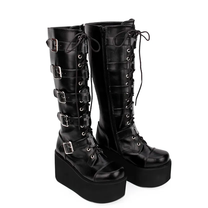 Funki Buys | Boots | Women's Gothic Punk Cross Platform Boots