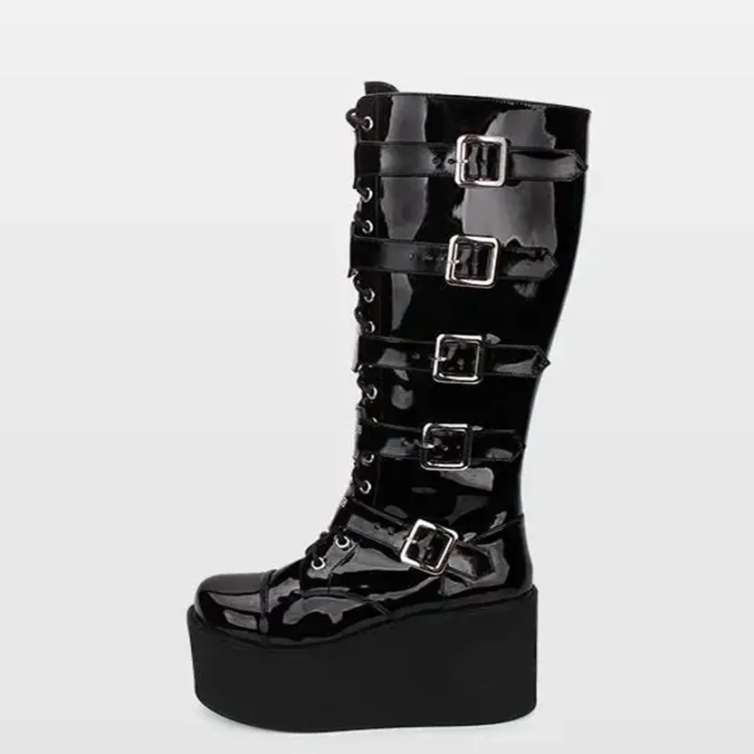 Funki Buys | Boots | Women's Gothic Punk Cross Platform Boots