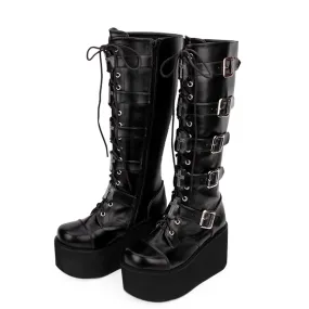 Funki Buys | Boots | Women's Gothic Punk Cross Platform Boots