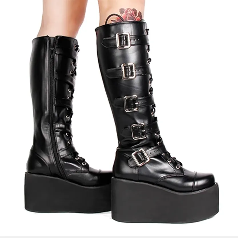 Funki Buys | Boots | Women's Gothic Punk Cross Platform Boots