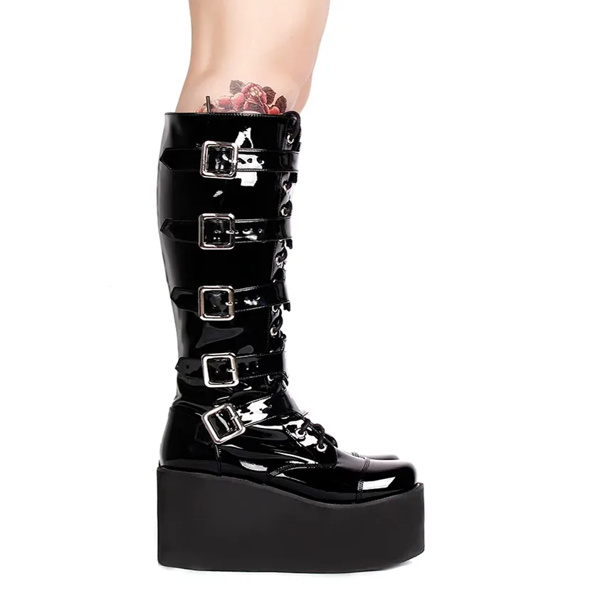 Funki Buys | Boots | Women's Gothic Punk Cross Platform Boots