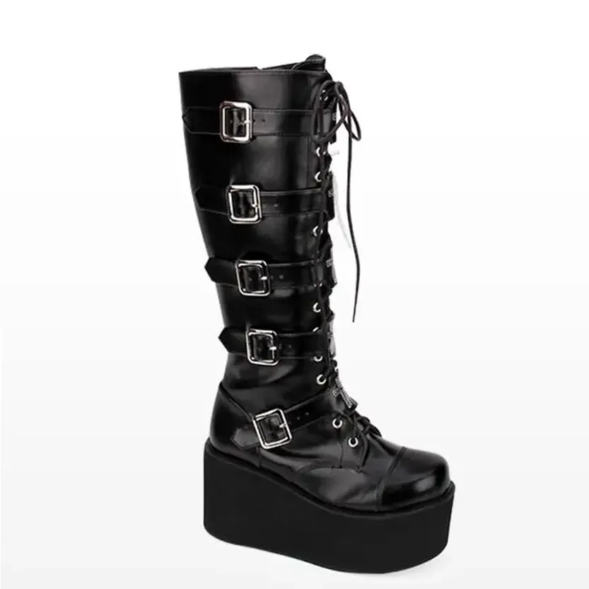 Funki Buys | Boots | Women's Gothic Punk Cross Platform Boots