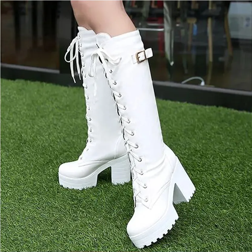 Funki Buys | Boots | Women's High Luxury Gothic Platform Boots