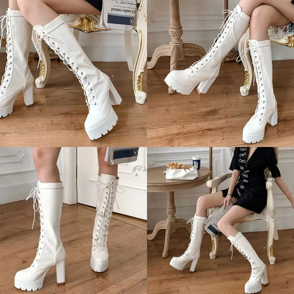 Funki Buys | Boots | Women's High Luxury Gothic Platform Boots