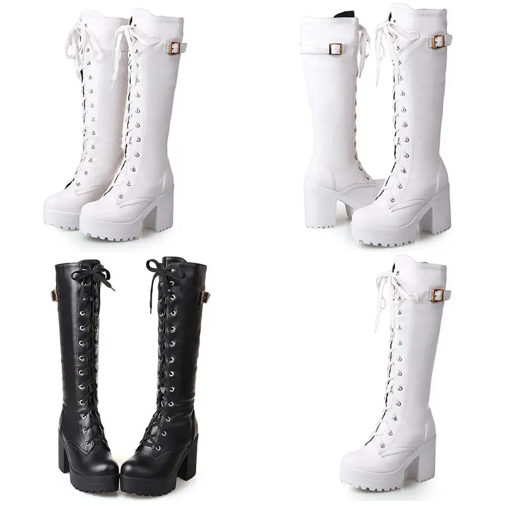 Funki Buys | Boots | Women's High Luxury Gothic Platform Boots