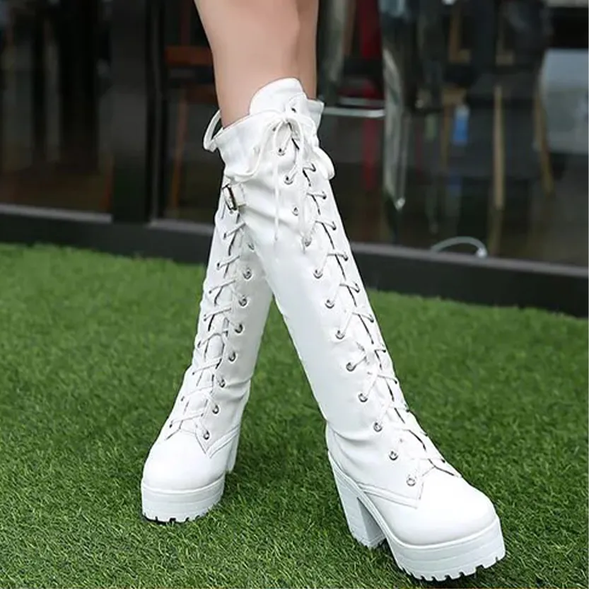 Funki Buys | Boots | Women's High Luxury Gothic Platform Boots