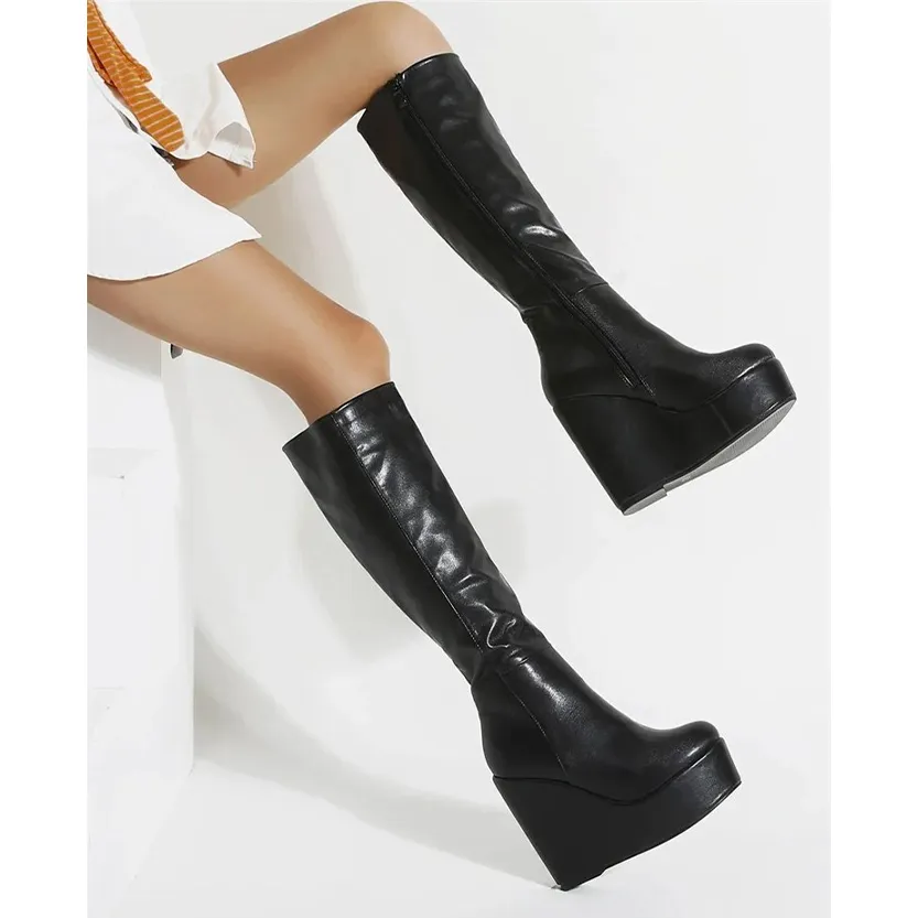 Funki Buys | Boots | Women's High Luxury Gothic Platform Boots