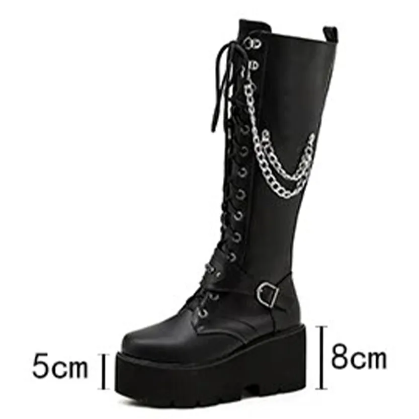 Funki Buys | Boots | Women's High Luxury Gothic Platform Boots