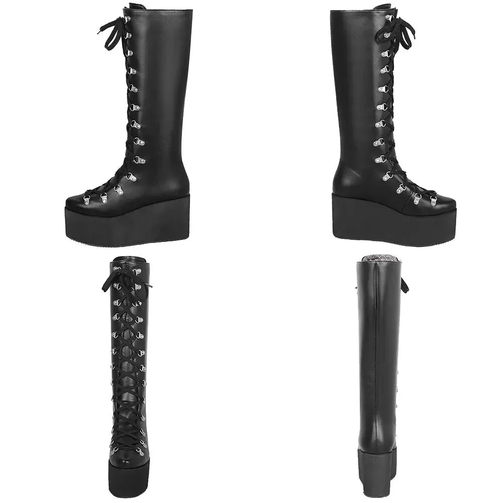 Funki Buys | Boots | Women's High Luxury Gothic Platform Boots