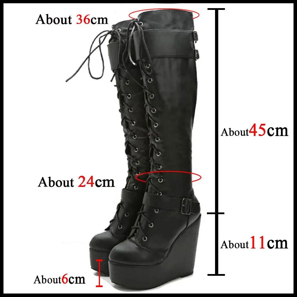 Funki Buys | Boots | Women's High Luxury Gothic Platform Boots