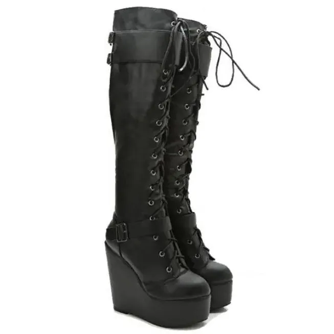 Funki Buys | Boots | Women's High Luxury Gothic Platform Boots