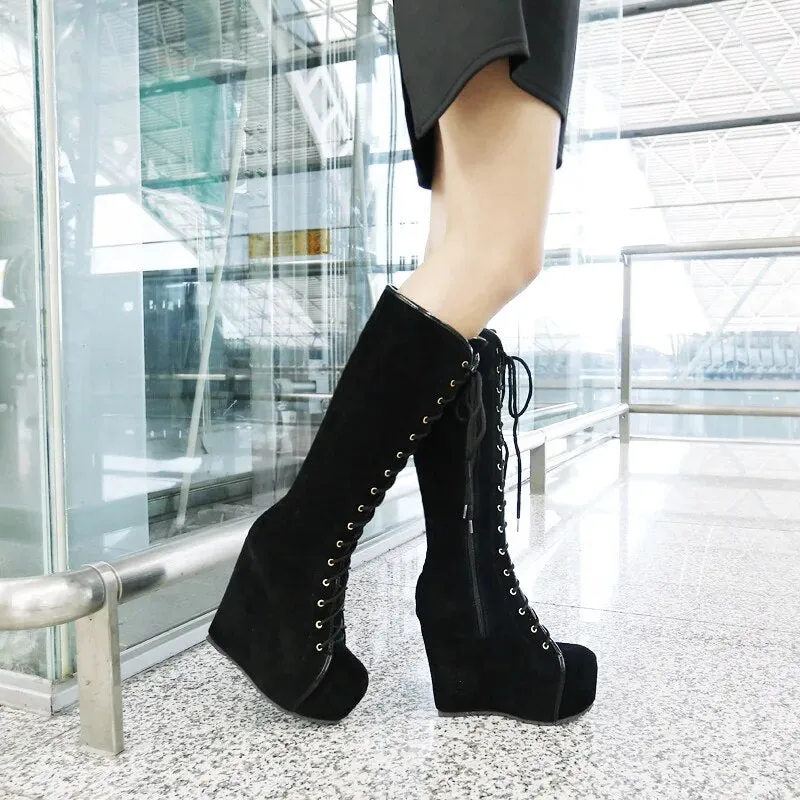 Funki Buys | Boots | Women's High Luxury Gothic Platform Boots