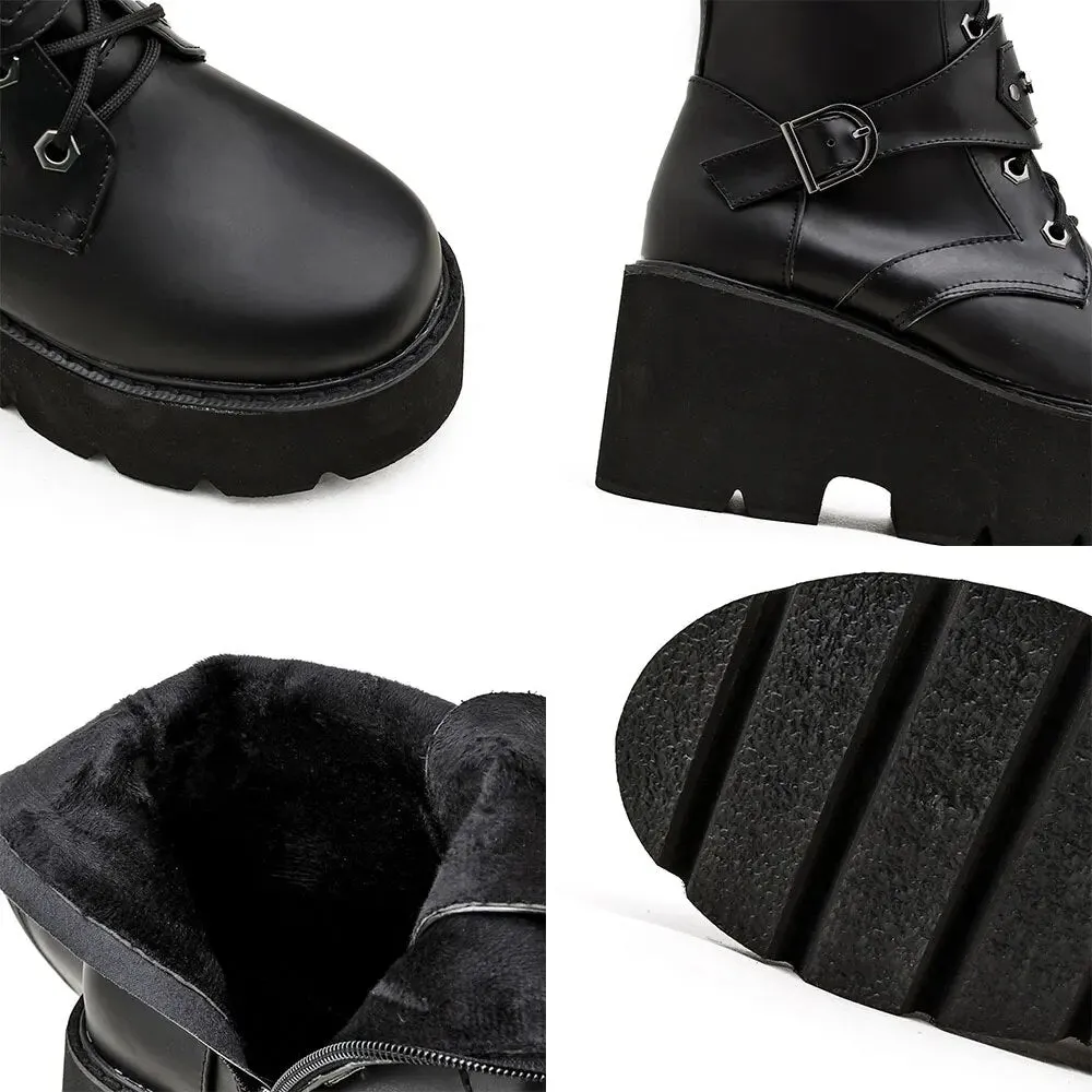 Funki Buys | Boots | Women's High Luxury Gothic Platform Boots