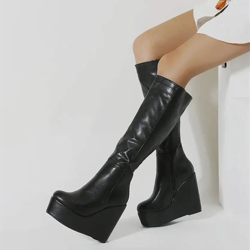 Funki Buys | Boots | Women's High Luxury Gothic Platform Boots