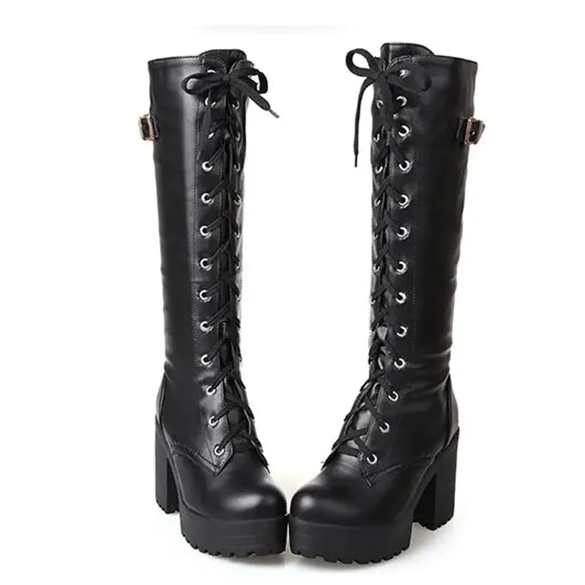 Funki Buys | Boots | Women's High Luxury Gothic Platform Boots