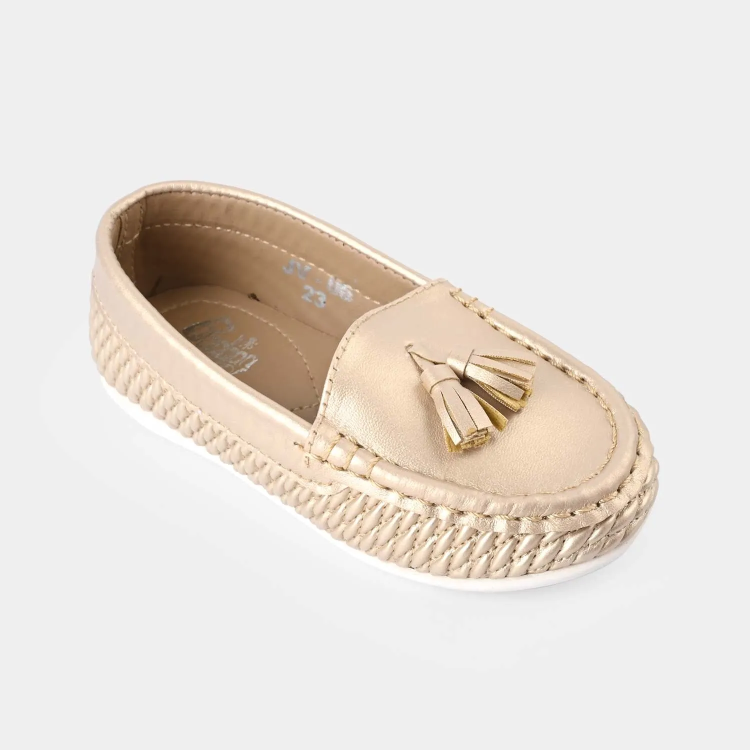 Girls Loafer JV-06-Golden