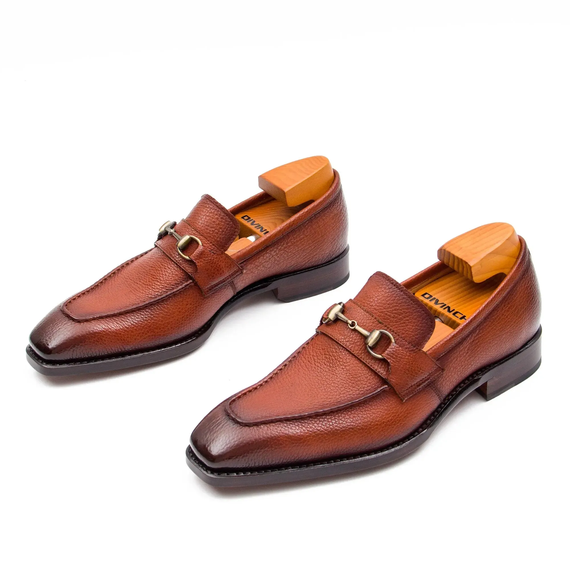 Goodyear Brown leather loafer with horsebit