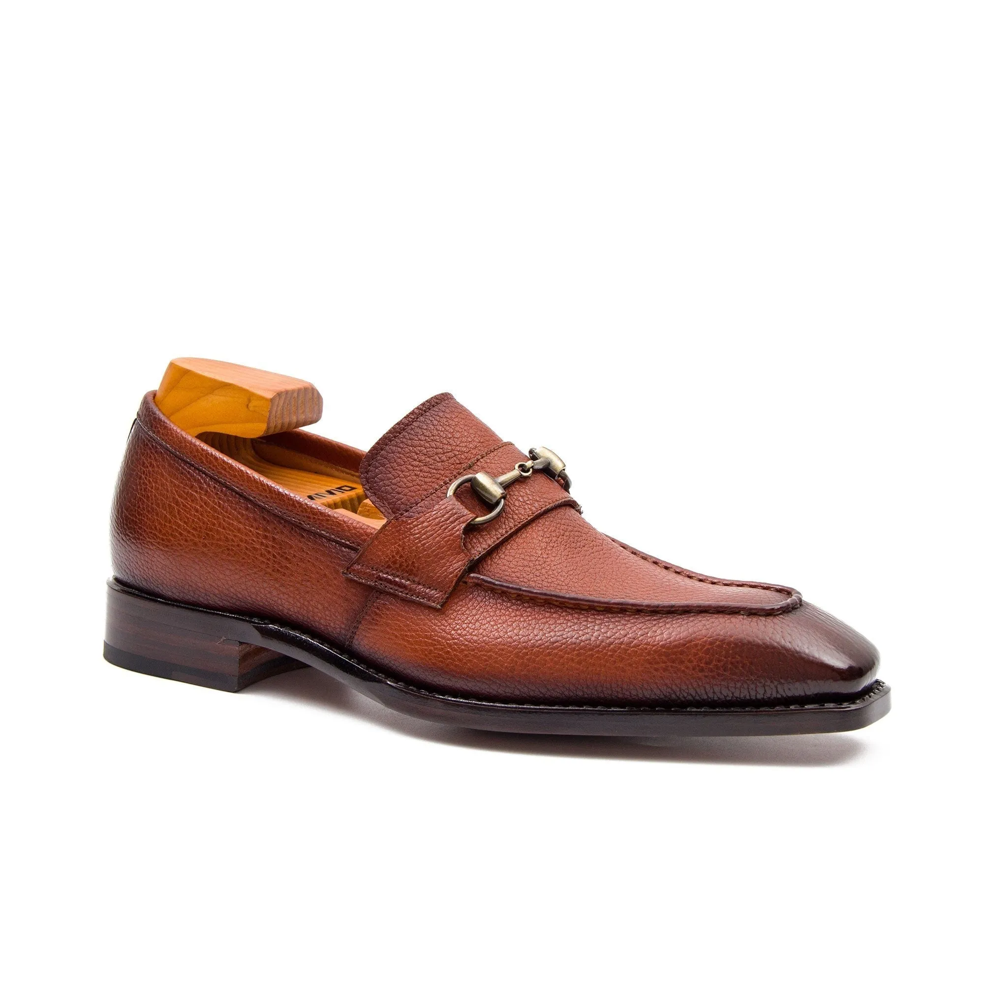 Goodyear Brown leather loafer with horsebit