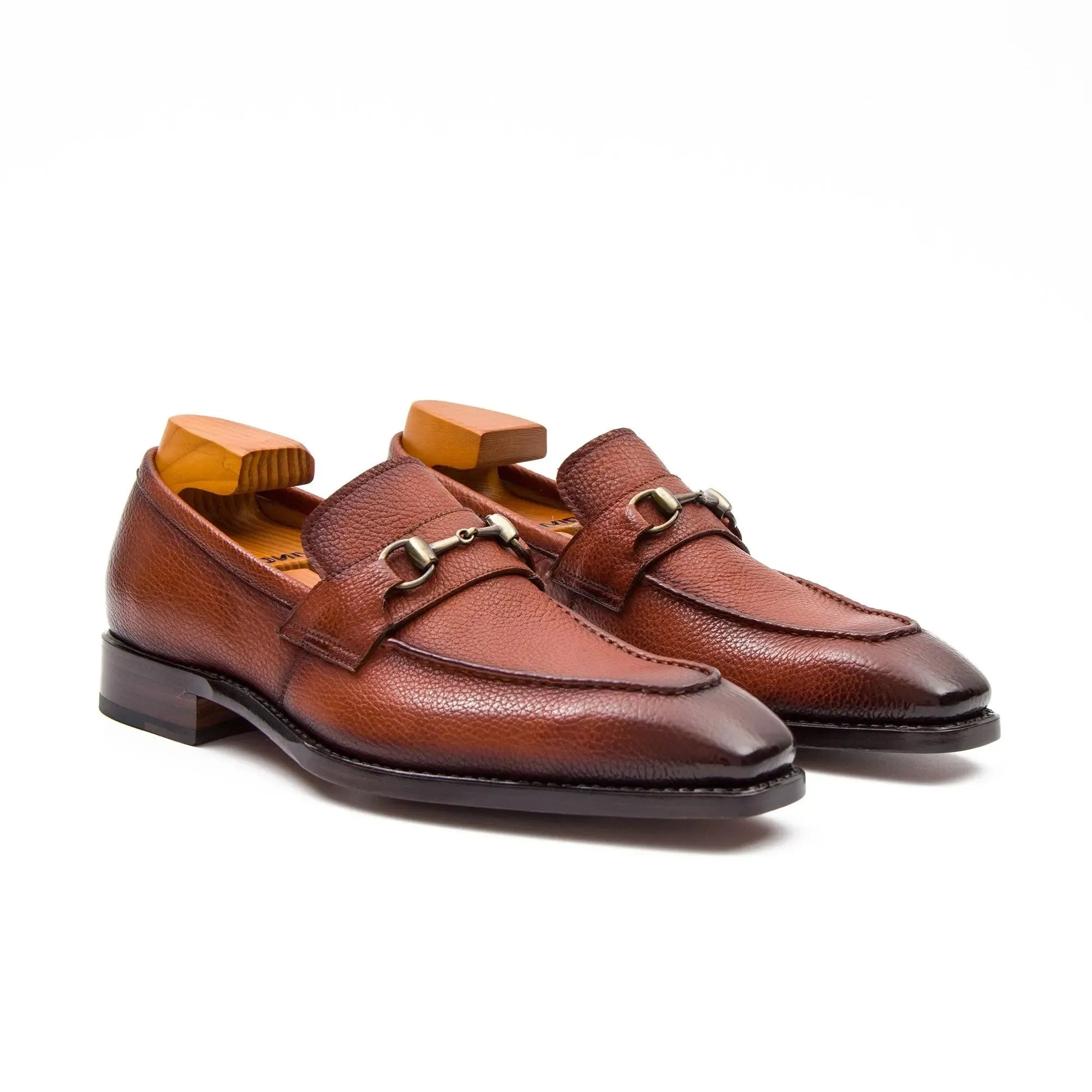 Goodyear Brown leather loafer with horsebit