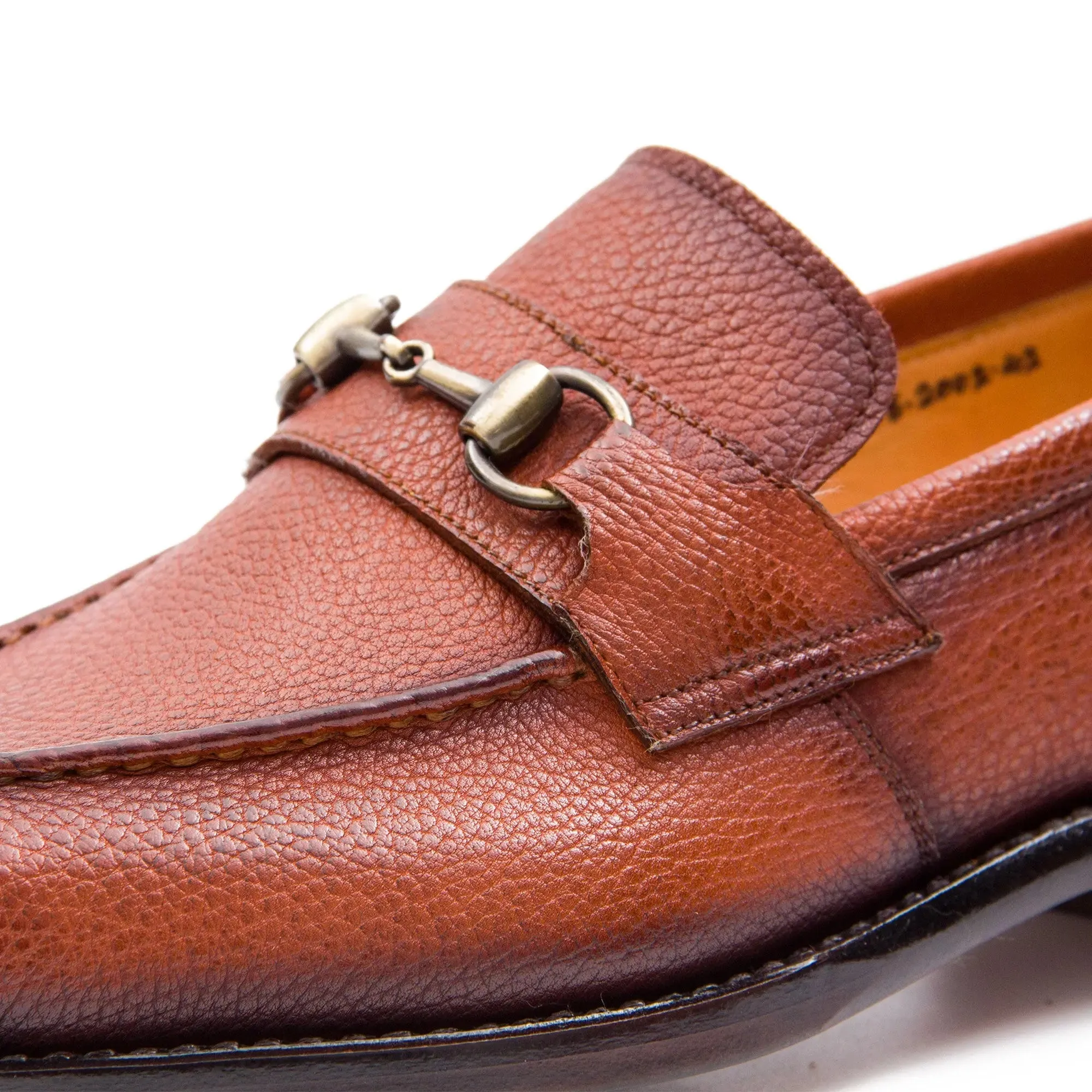 Goodyear Brown leather loafer with horsebit