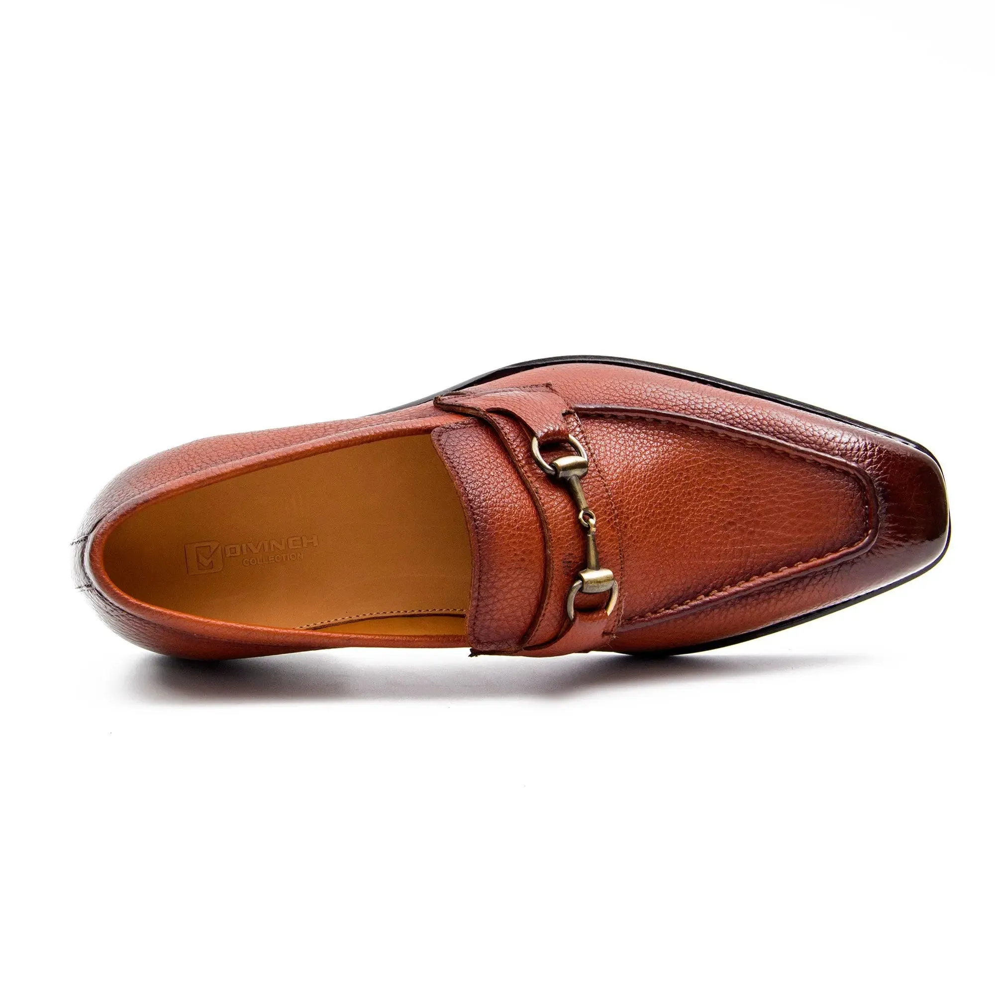 Goodyear Brown leather loafer with horsebit