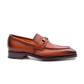 Goodyear Brown leather loafer with horsebit