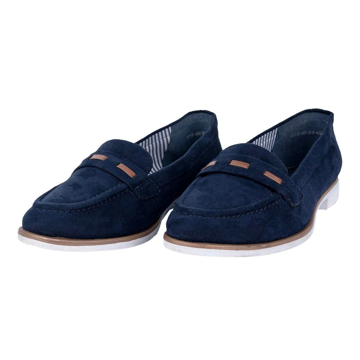 Graceland Casual Loafers Fabric Blue Colour For Women