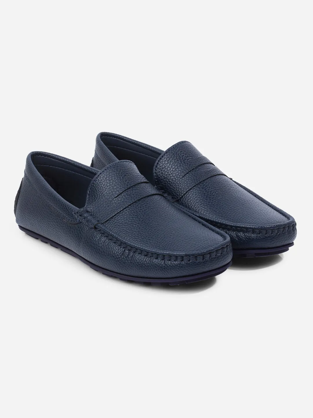 Men's Navy Moc Toe  Casual Loafer (IX4110)