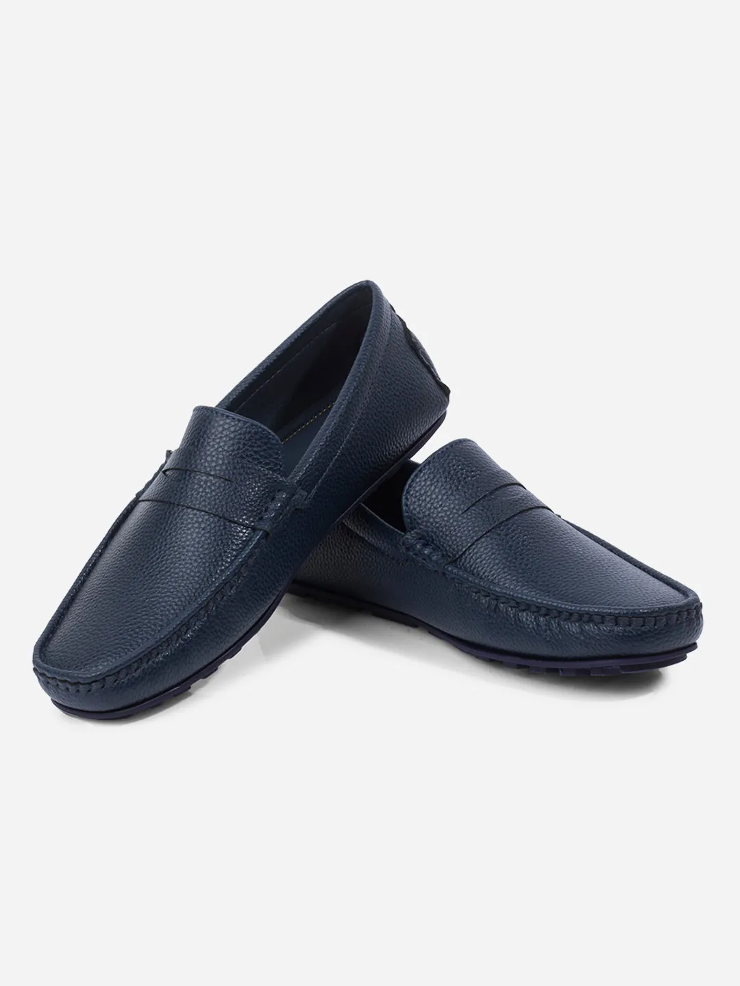 Men's Navy Moc Toe  Casual Loafer (IX4110)