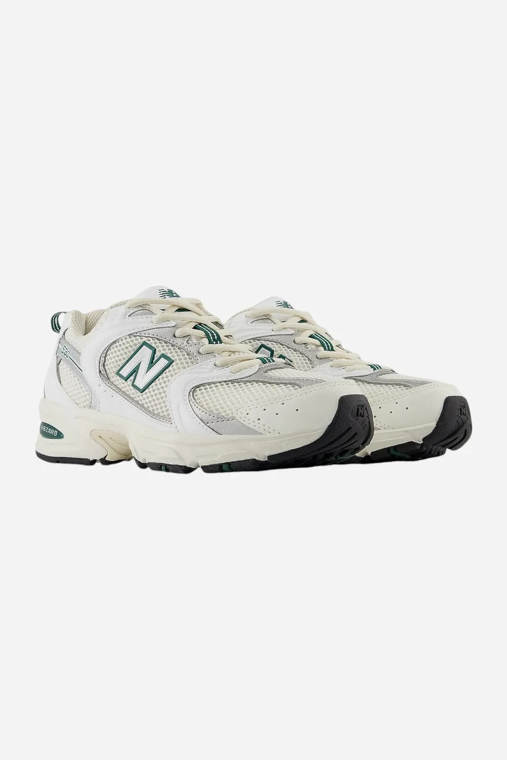 New Balance 530 Sneakers in Sea Salt White/Marsh Green (MR530SX)