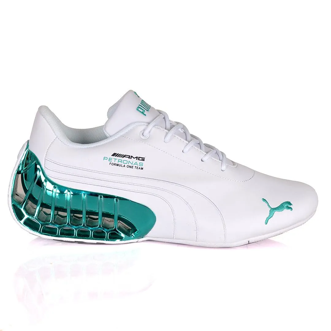 Pm Future Moto Sport GT Green Sole Sneakers- White