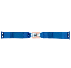 Simpson 5-Point Standard Latch & Link Lap Belt - Pull Up Adjust - 62" Bolt-In - Blue