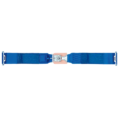 Simpson 5-Point Standard Latch & Link Lap Belt - Pull Up Adjust - 62" Bolt-In - Blue