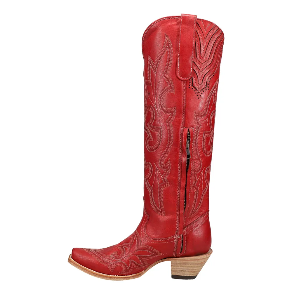 Tall Top Embroidery Snip Toe Cowboy Boots