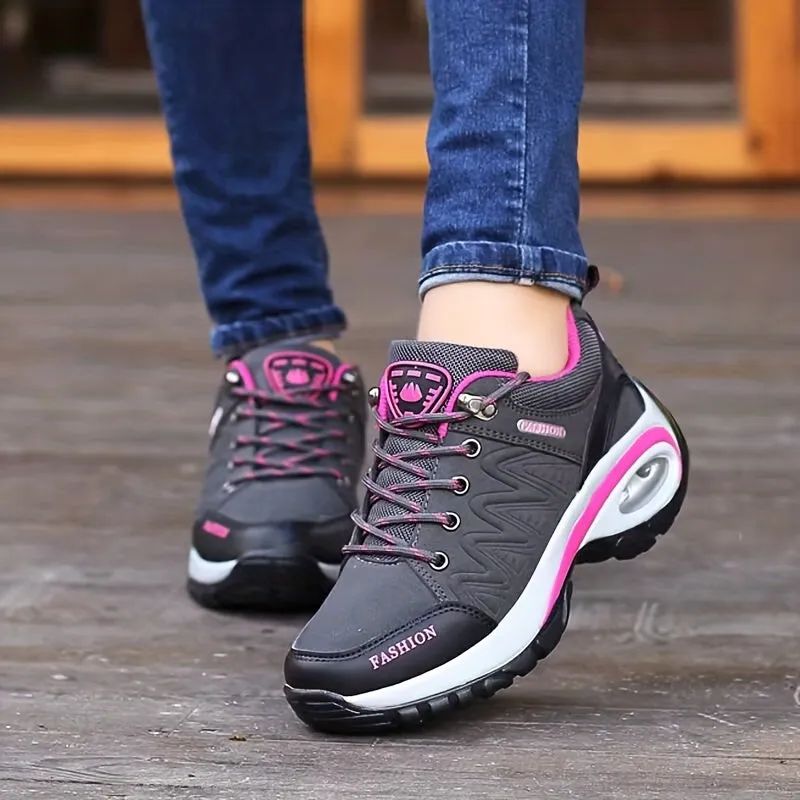 Women's Air Cushion Walking Shoes Waterproof Non Slip Height Increasing Sports Shoes