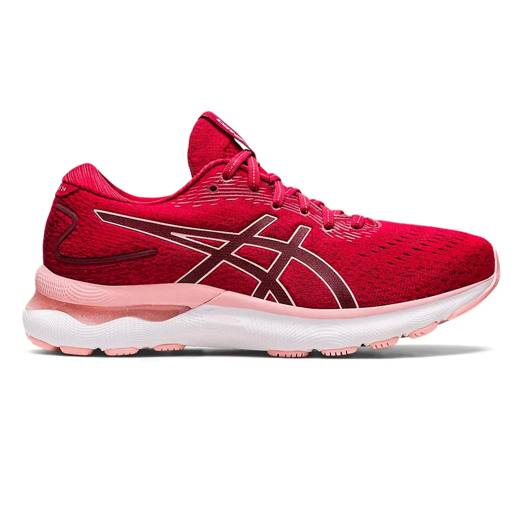 Womens ASICS GEL-Nimbus 24 - Cranberry / Frosted Rose