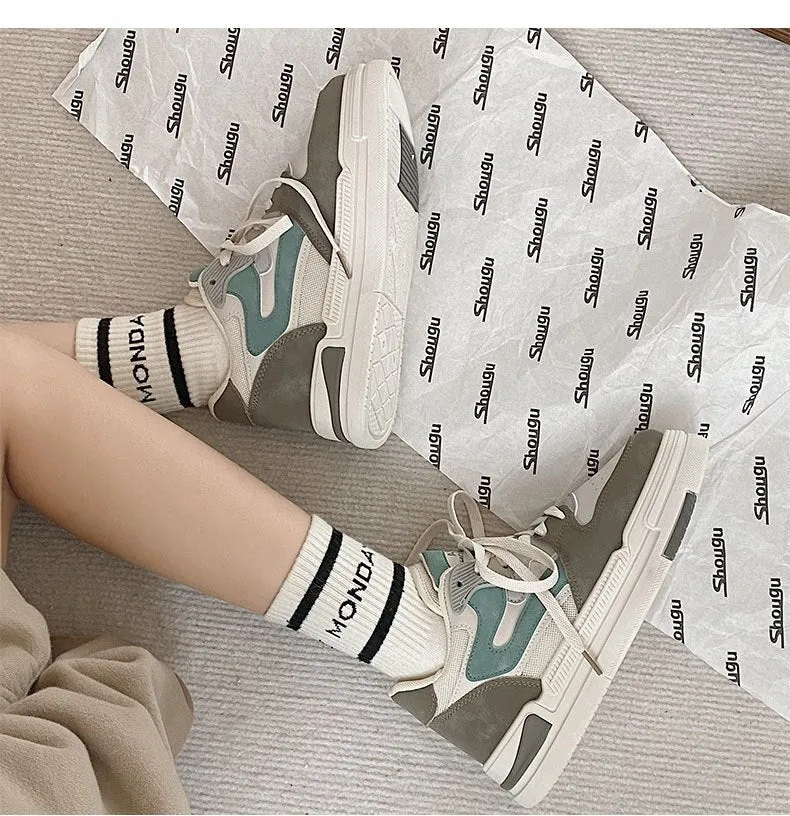 xiangtuibao White Shoes for Women In Autumn and Winter, Versatile High Rise Shoes, New Student Light Sports Shoes women shoes